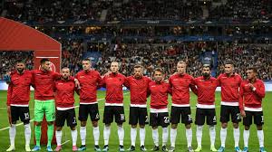 The nike france 2020 home football shirt is predominantly dark blue with white logos. France Apologises To Albania For Playing Wrong Anthem At Euro 2020 Qualifier