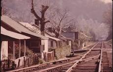 View of miners' homes in a coal company town near Logan ...