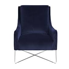 Product title signature design by ashley kexlor gray accent chair average rating: Natuzzi Editions Blue Velvet Regina Accent Chair