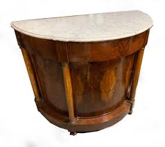 Etagere murale demi lune was last modified: Sold Price Credence Demi Lune En Placage D Acajou Flamme Ouvrant Par Quatre Vantaux Decouvrant Une Etagere Les Montants A Colonnes Degagees Les Pieds En Boule Aplati Le Plateau En Marbre Blanc Veine Et