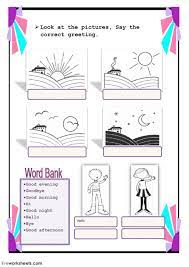 Greetings Interactive Worksheet Ingles Para Preescolar Fichas Ingles Temas De Ingles