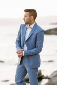 Mallorca Beach Boho Wedding Inspiration Knotsvilla Wedding Ideas Canada Wedding Blog Mens Wedding Attire Light Blue Suit Blue Suit Men
