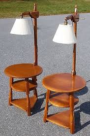 Rare Cushman Colonial Creations Maple End Table W Attached Lamp Take 1 Or 2 In 2021 End Table With Lamp End Tables Table