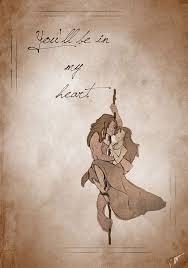 In this disney animated tale, the orphaned tarzan (tony goldwyn) grows up in the remote african wilderness, raised by the gentle gorilla kala (glenn close). Tarzan Inspired Valentine By Topshelf Disney Princess Quotes Disney Drawings Disney Art