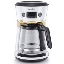 Cappuccino machine breville blender replacement glass. Breville Mostra Easy Measure Filter Coffee Machine 12 Cup Programmable Coffee Maker 1 8l Jug Built In Water Filter Freshness Indicator Delay Timer White Gold Vcf116