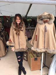 jade on the holland cooper stand wearing the gold label cape in brown herringbone coat outfits fashion clothes