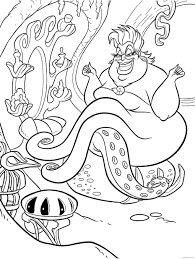 Sea witch ursula is a premium box tsum. Ursula Little Mermaid Coloring Pages Coloring4free Coloring4free Com