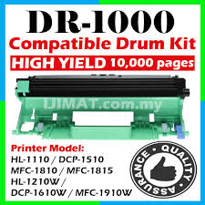 Unlike most printers, the printer features a separate toner cartridge and drum unit. Dr1000 Dr 1000 Drum Tn 1000 Tn1000 Compatible With Brother Hl1110 Dcp1510 Mfc1810 Mfc1815 Hl1210w Dcp1610w Hl1210w Shopee Malaysia