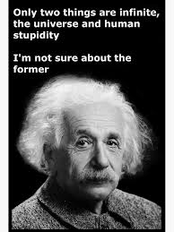 Check spelling or type a new query. Einstein Quote Infinite Stupidity Art Board Print By Moonrockdesign Redbubble