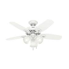 Lasko 4917 compact portable oscillating 3 speed platinum desktop wind tower fan with built in handle for office, bedroom, kitchen, and bathroom, white. Hunter 42 In Indoor Snow White Builder Small Room Ceiling Fan With Light Kit 52105 The Home Depot