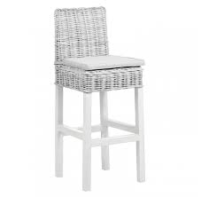 the duver wicker bar stool and cushion