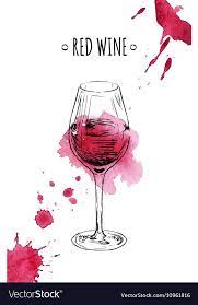 Glass Of Red Wine Hand Drawn Vector Sketch Watercolor Stains Download A Free Preview Or High Quality Adobe Illustr Wine Painting Wine Glass Drawing Wine Art