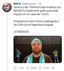 Viewers will have the opportunity to enjoy the vast majority of copa américa matches live, be part of the games through the streaming chat on ibai's official channel and enjoy an enhanced experience thanks to the features offered by twitch. Momo Uruguay Copaamerica2021 Para Los Que No Tengan Donde Ver Los Partidos De Copa America Ibai La Va A Empezar A Transmitir En Su Canal De Twich Facebook