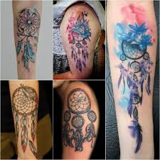 Traumfanger Tattoo Bunt Motive Kombinationen Watercolor Traumfanger Tattoo Traumfanger Tattoos Tattoo Ideen Unterarm