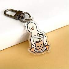 Duck Acrylic Keychain With Carabiner Cute Duck Boba Tea Gifts for Boba  Lovers Acrylic Keychain for Duck Lovers Artwork Bubble Tea - Etsy UK
