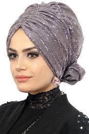 Aise Tesettur Abiye Hazir Turban Modelleri 1 Turbanlar Mavi Kumas Moda Dikis