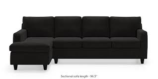 Small sofas like these make a great addition to larger rooms that need more seating, like a drawing room or a large shared space like a living room. Walton Sectional Sofa Asphalt Grey Urban Ladder
