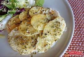 Ricopriteli con le fettine di patate. Pesce Spada In Crosta Di Patate Al Forno Ricetta Secondo Di Pesce