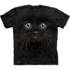 The Mountain Black Kitten Face T Shirt Cute Big Head Cat Tee S 3xl New Blackkitten Blackcat Kedi Nadas
