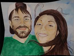 Been taking a hair painting class. I painted these portraits using two  different styles for hair.