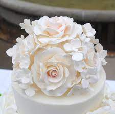 Light Pink Sugar Flowers Cake Topper Sugar Roses Sugar Hydrangeas Floral Cake Topper Flower Cake Toppers Sugar Flowers Cake