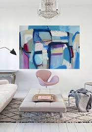 Perhaps A Blue And Pink Large Abstract Painting Can Be A I Masculine Interior Design Abstra Interior Artwork Abstract Art Painting Masculine Interior Design