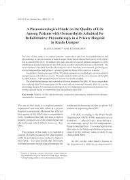 Dalam tahun 1875, semasa sultan abdullah muhammad shah ii menjadi sultan perak, raja idris berumur 26 tahun. Pdf A Phenomenological Study On The Quality Of Life Among Patients With Osteoarthritis Admitted For Rehabilitative Physiotherapy In A Private Hospital In Kuala Lumpur