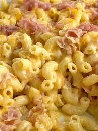 Just boil some pasta, toss with soup, milk and cheese and bake! Macaroni Cheese Ham Casserole Together As Family