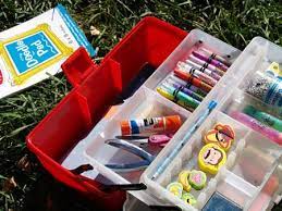 Let S Get This Party Started At Home Kids Art Supplies Art Supply Box Box Art