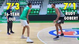 Rudy gobert official nba stats, player logs, boxscores, shotcharts and videos 7 3 16 Year Old French Player Vs 7 1 Rudy Gobert Youtube