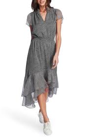 1 State Mosaic Ditsy Split Collar High Low Dress 1 State Cloth In 2020 High Low Dress Womens Dresses Dresses