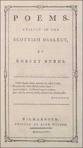 Kilmarnock Edition Title Page Robert Burns National Library Of Scotland