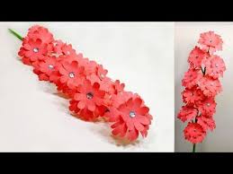 How To Make Very Beautiful Easy Paper Flower Stick Stick Flower Jari Paper Flowers Paper Flowers Craft How To Make Paper Flowers