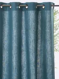 140 cm de largeur x 240 cm de rideau tamisant 135 x 240 cm à oeillets effet lin tramé uni blanc. Rideau Lin A Oeillets Bleu Paon Canon De Fusil Maison Vetement Et Deco Cyrillus