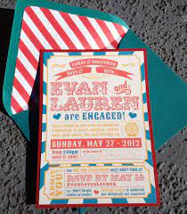 Engagement Party Invitations Circus Theme 3 25 Via Etsy Carnival Wedding Theme Engagement Party Invitations Circus Wedding