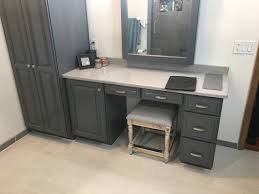 Sets include a convenient seat and with a makeup vanity set in your bathroom, you can get ready for the day without occupying the. Custom Vanity With Makeup Desk Ideas Photos Houzz