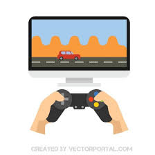 Playing Video Game Vector Image Playing Video Games Games Game Illustration