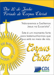 10x sem juros valor da diária adulto x diárias taxas e encargos r$ 0 valor total ver mais. Dia 20 De Junho Feriado De Corpus Christi