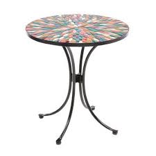 Multicolor Mosaic Bistro Table Bistro Table Outdoor Outdoor Patio Furniture Sets Bistro Table