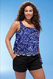 Frolic Blouson Cargo Shortini Tankini Plus Size Swimsuits Swimsuitsforall