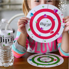 Valentine Party Game Flip It Valentine Water Bottle Challenge Valentine Party Game Princess Party Games Graduation Party Games
