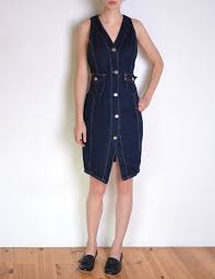 Vintage Levi Strauss Denim Dress Pinafore Dress Levi 39 S Dress Grunge Overall Dress Buttoned Up Denim Dres Denim Dress Denim Pinafore Dress Overall Dress