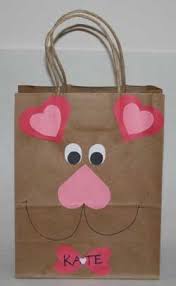 Bear Valentine Bag Craft Kindergarten Valentines Valentines Bag Valentines For Kids