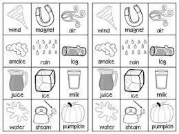 This page contains a collection of printable materials for teaching students about states of matter solid liquid gas. States Of Matter Freebie Matching Matter Sorting Printable Matter Science Matter Worksheets States Of Matter