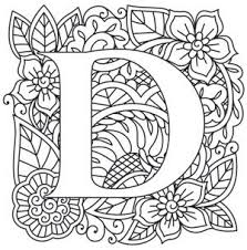 Supercoloring.com is a super fun for all ages: Mendhika Letter D Design Uth10940 From Urbanthreads Com Coloring Letters Paper Embroidery Embroidery Patterns