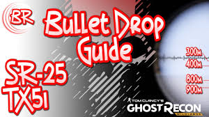 sr25 tx5i tactical 1km bullet drop guide ghost recon wildlands