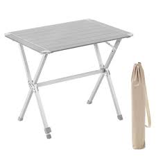 Kingcamp folding camping table aluminum roll up top weatherproof and rust resistant protable compact table for outdoor camp picnic backyard cookout travel. Table De Camping Alu 80 Avec Sac Camping Car