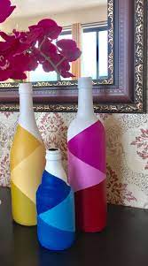 Upcycle Paint Glass Bottles With A Simple Two Ingredient Easy To Make Chalk Paint Painted Glass Bottles Glass Bottle Crafts Glass Bottle Diy