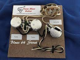 Learn how to wire your stratocaster like a pro. The Blues 64 Stratocaster Prebuilt Wiring Harness Kit By Tone Man Guitar