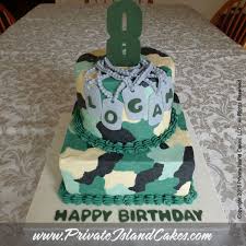Birthday Cake For Kids Boys With Name Camouflage Birthday Cake For 8 Year Old Boy With Name On Dog Tags Kids Cake Cake Lace Cakes For Boys